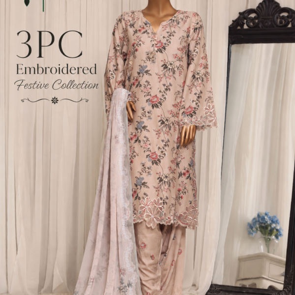 Festive Grace – Embroidered 3PC Ready-to-Wear Collection